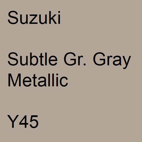 Suzuki, Subtle Gr. Gray Metallic, Y45.